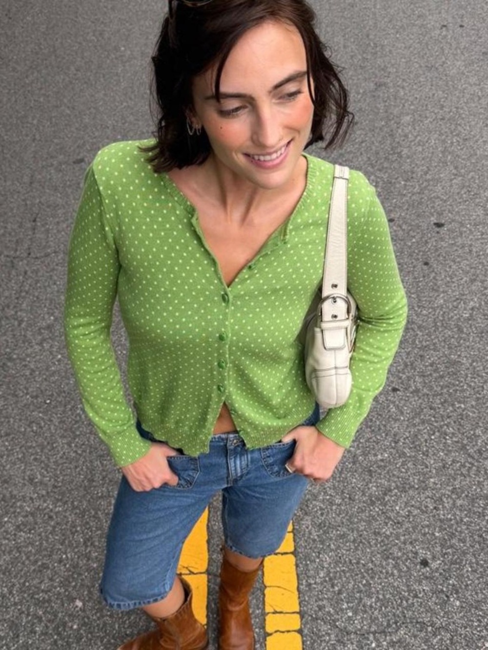 LL bean green polka dot cotton 🐢